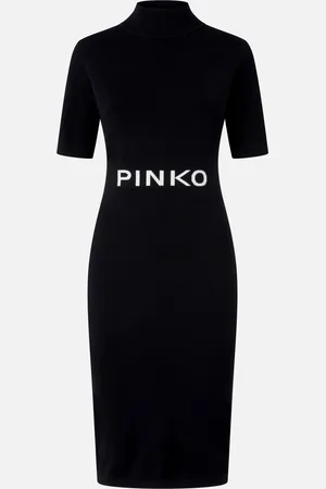 Pinko Knitted midi dress with logo
