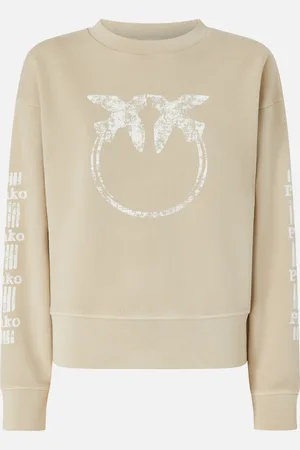 Pinko Bawełniana bluza z logo na rękawach