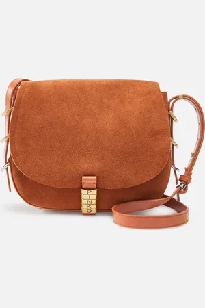 Pinko Suede shoulder bag with metal rings