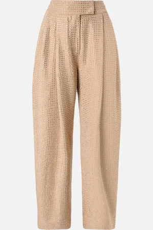 Pinko Wide full rhinestone trousers