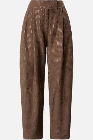Pinko Wide full rhinestone trousers