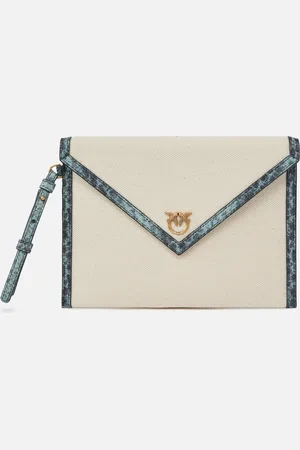 Pinko Canvas handbag with printed leather trim