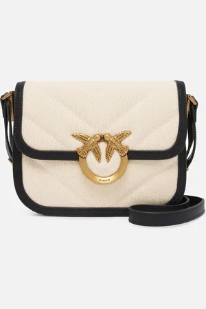 Pinko Love Bag square handbag in canvas and leather