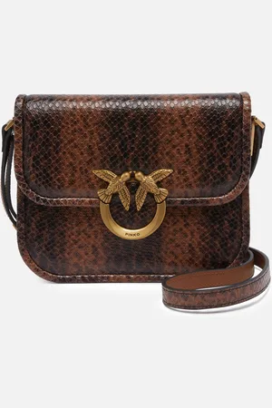 Pinko Reptile print Love Bag square shoulder bag