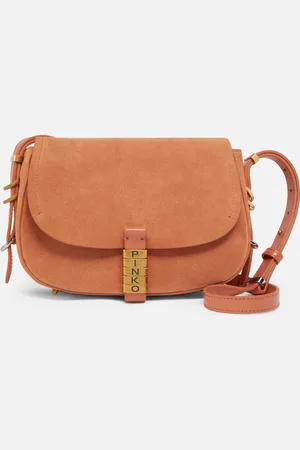 Pinko Rounded suede shoulder bag