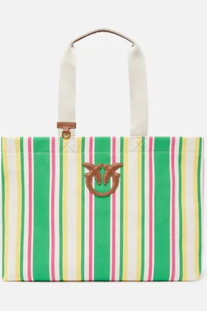 Pinko Maxi shoulder bag in striped fabric