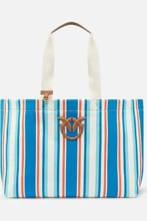 Pinko Maxi shoulder bag in striped fabric