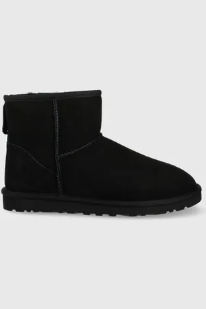 UGG śniegowce zamszowe Classic Mini męskie kolor 1002072-BLK