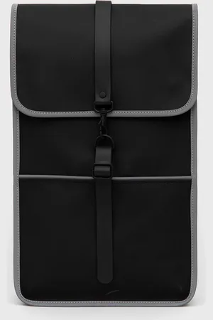 Rains Plecak 14090 Backpack Reflective kolor duży gładki 14090.70-BlackRefle