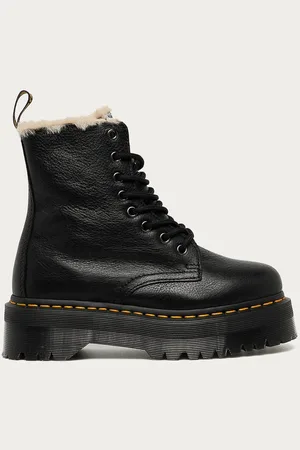 Dr. Martens Workery skórzane Jadon Fur Lined kolor na platformie ocieplone DM25637001