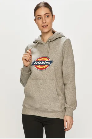 Dickies Bluza damska kolor z kapturem z nadrukiem DK0A4XCCGYM-GREYMELANG