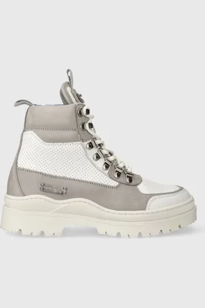 Filling pieces Botki Mountain Onyx damskie kolor na płaskim obcasie 64333811901