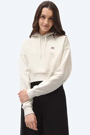 Dickies Bluza damska kolor z kapturem gładka DK0A4XJTECR-KREMOWY