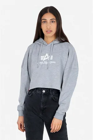 Alpha Industries Bluza Sweats & Hoodys damska kolor z kapturem z nadrukiem 116057.230