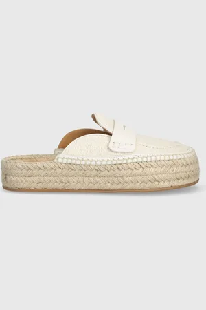 J.W.Anderson Klapki Loafer Espadrillas damskie kolor na platformie ANW42005C