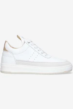 Filling pieces Sneakersy skórzane Low Top Bianco kolor 10127799988