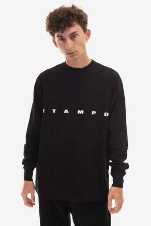 STAMPD Longsleeve bawełniany kolor z nadrukiem SLA.M2992LT-WHT