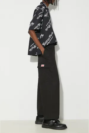 Kenzo Spodnie bawełniane Cargo Workwear Pant kolor w fasonie cargo FE55PA2429DL.99