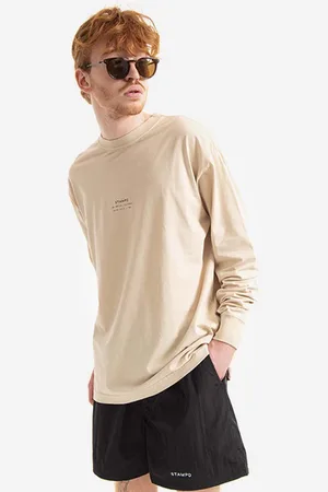 STAMPD Longsleeve bawełniany kolor gładki SLA.M2820LT-SND