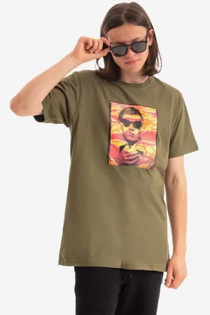 Maharishi T-shirt bawełniany Warhol Polaroid Portrait T-Shirt OCJ kolor z nadrukiem 9711.OLIVE-OLIVE