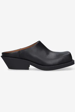 Marni Klapki skórzane Sabot damskie kolor na platformie SBMS007640.P5088.00N99