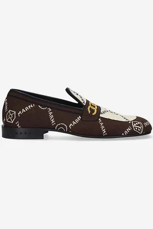 Marni Mokasyny Moccasin Shoe męskie kolor MOMR003802.P4601-BRAZOWY