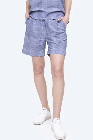 Norse projects Szorty z domieszką lnu Sophia Light wzorzyste high waist NW35.0036.7005-7005