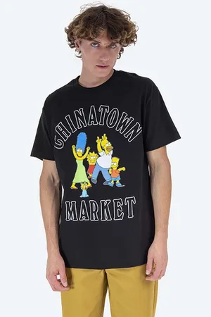 MARKET T-shirt bawełniany Chinatown x The Simpsons Family OG Tee kolor z nadrukiem CTM1990346-BIALY