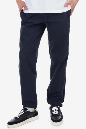 A.P.C. Spodnie bawełniane kolor proste COGBM.H08354-MARINE