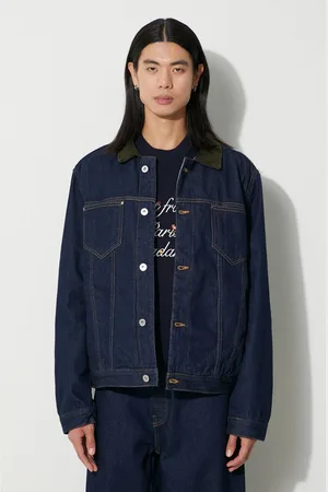Drôle de Monsieur Kurtka jeansowa La Veste Jean Brut męska kolor przejściowa oversize C-JT137-CO084-NY
