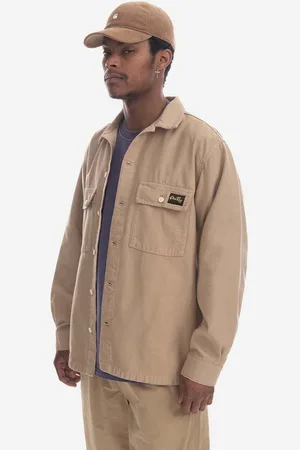 Stan Ray Koszula bawełniana Cpo Shirt męska kolor relaxed z kołnierzykiem klasycznym SS23018KHA-KHA