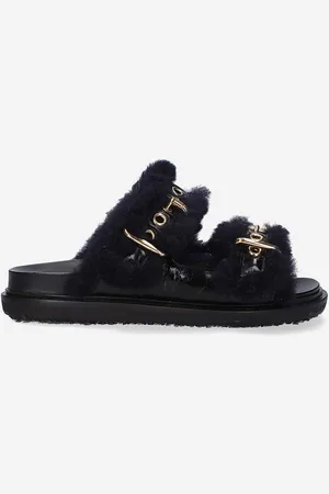 Marni Klapki skórzane Fussbett Shoe damskie kolor FBMS014501.P5045.ZL866