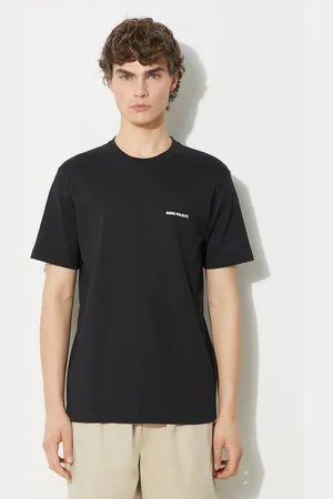 Norse projects T-shirt bawełniany Johannes Organic Logo męski kolor gładki N01.0606.9999