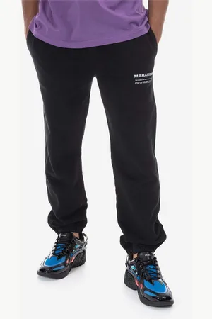 Maharishi Spodnie dresowe bawełniane Miltype kolor z aplikacją 9916.BLACK-BLACK