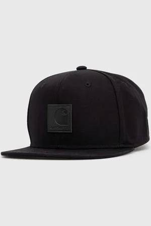 Carhartt Czapka z daszkiem bawełniana Logo kolor gładka I023099-BLACK