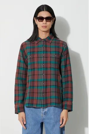 Corridor Koszula bawełniana Ruby Waffle Madras LS męska kolor regular z kołnierzykiem klasycznym LS0127