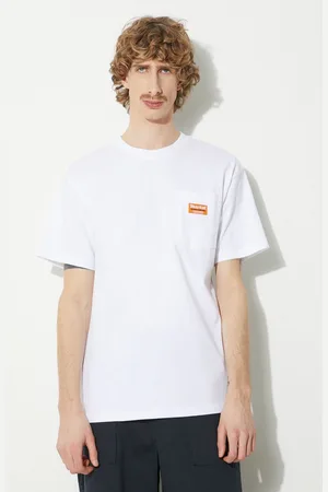 MARKET T-shirt bawełniany Hardware Pocket T-Shirt męski kolor gładki 399001802
