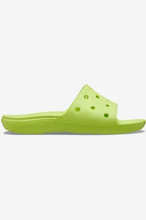Crocs Klapki Classic Slide damskie kolor 206121.LIMEADE-LIME