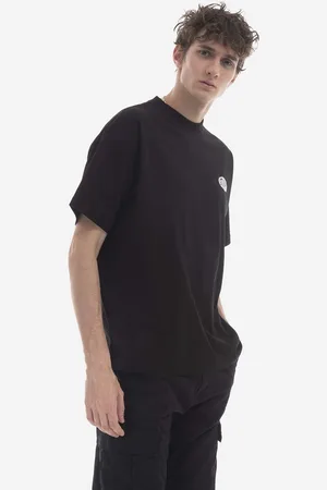 STAMPD T-shirt bawełniany kolor gładki SLA.M2846TE-WHT