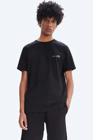 A.P.C. T-shirt bawełniany Item F kolor z nadrukiem COEOP.H26904-WHITE