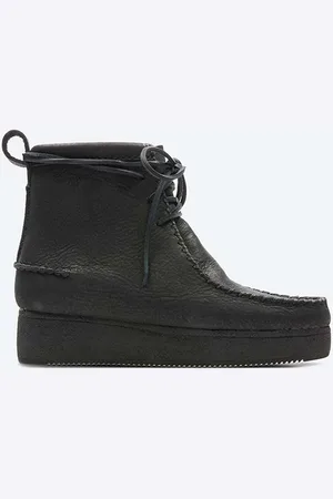 Clarks Półbuty skórzane damskie kolor na platformie