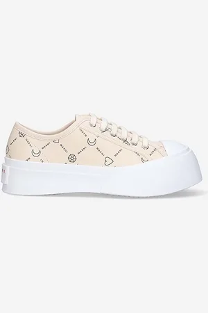 Marni Sneakersy skórzane SNZW003020.P4599.ZO019 kolor SNZW003020.P4599.ZO019-KREMOWY