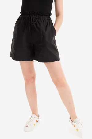 Woolrich Szorty bawełniane Poplin Short kolor gładkie high waist CFWWSH0021FRUT3027-100