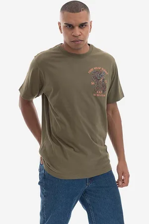 Maharishi T-shirt bawełniany kolor wzorzysty 4093.OLIVE-OLIVE