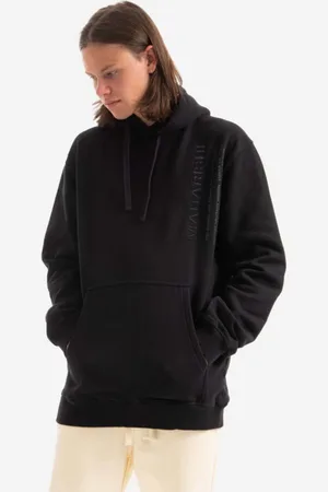 Maharishi Bluza bawełniana Miltype męska kolor z kapturem z aplikacją 9756.BLACK-BLACK
