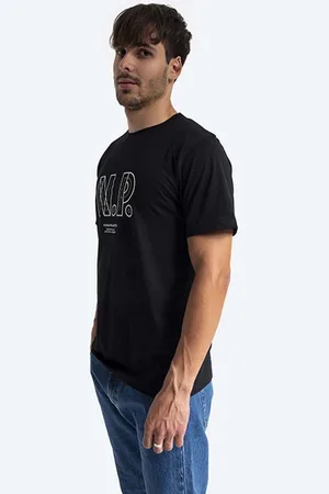 Norse projects T-shirt bawełniany Niels Teknisk Logo kolor z nadrukiem N01.0570.9999-9999