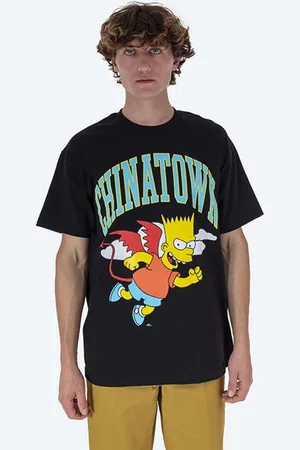 MARKET T-shirt bawełniany Chinatown x The Simpsons Devil Arc T-shirt kolor z nadrukiem CTM1990342-BIALY