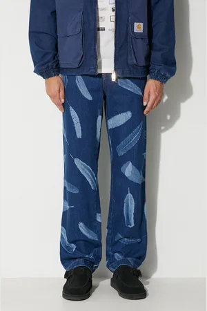 MARCELO BURLON Jeansy Aop Wind Feathers męskie