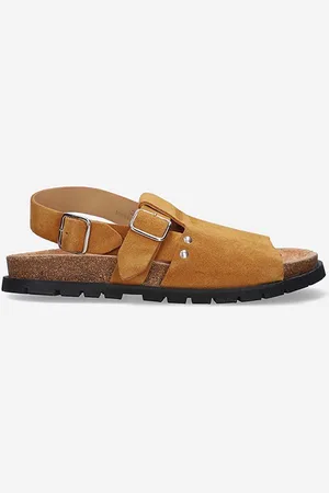 A.P.C. Sandały zamszowe Sandales Noe damskie kolor PXBAH.F51056-MARRON