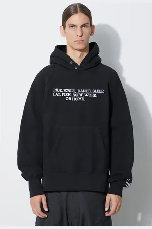 ENGINEERED GARMENTS Bluza bawełniana Raglan Hoodie męska kolor z kapturem z nadrukiem 23F1B021.NP098